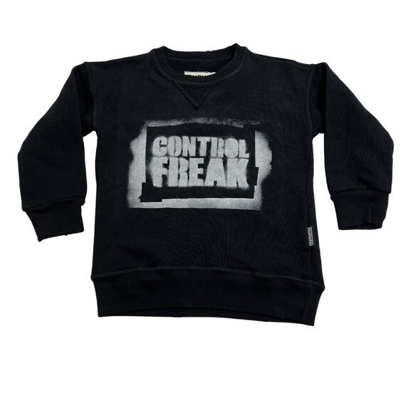 Nununu Sprayed Control Freak Sweatshirt in Black - Picture 1 of 3